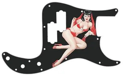 P Bass Precision Pickguard Custom Fender 13 Hole Guitar Pick Guard Pin Up 7 BK • $66.33