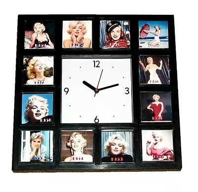 Marilyn Monroe Faces Through The Years 1946-1964 Clock With 12 Pictures • $56.69