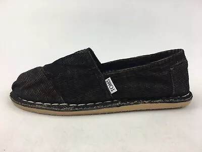 Toms Men’s Slip On Flats Size 8.5 Brown Corduroy Textile 3083 • $35