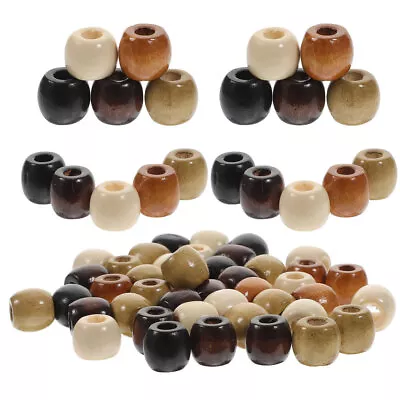 400 Pcs Wood Beads Bulk Loose Bead Large Hole Spacer Bracelet Making Loose Bead • $15.09