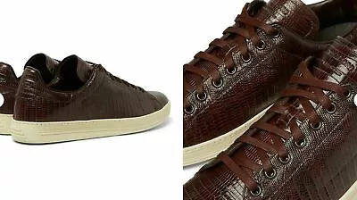 Tom Ford Warwick Lizard Eidechse Sneakers Shoes Sneakers Trainers 44.5 • $3234.12