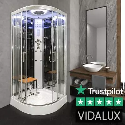 Vidalux Steam Shower Cabin Enclosure Cubicle 900x900mm SS90 Leak Free • £995