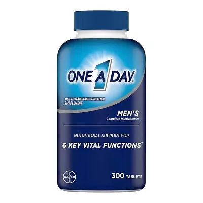 One A Day Men's Complete  Multivitamin Formula For Men 300 Tablets Exp-6/25+ • $31.97