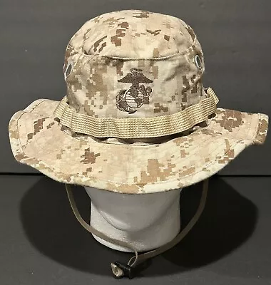 U.S. Marines Cover Field Marpat Dessert Boonie Sun Hat Size Medium • $19.99