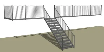 £2485 • Buy New Steel Staircase And Handrailing Metal Fire Escape Steel Stairs