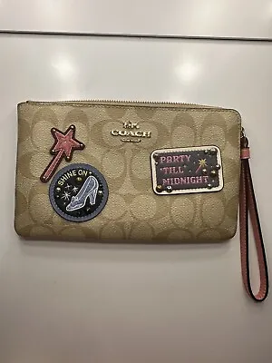 Coach X Disney Cinderella Patches Wristlet Pouch New • $75