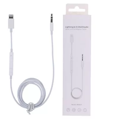 3.5mm AUX Audio Music Cable Car Cord Apple IPhone XR MAX 11 12 13 14 15 With MIC • £5.98