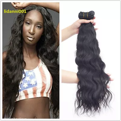 Natural Wave Indian Human Hair Extensions 200g/4Bundles Unprocessed Virgin Weave • $81.40