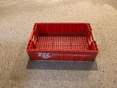 Vintage Royal Crown Cola Red Heavy Duty Plastic Crate - 18 1/2” X 12” X 4  • $30