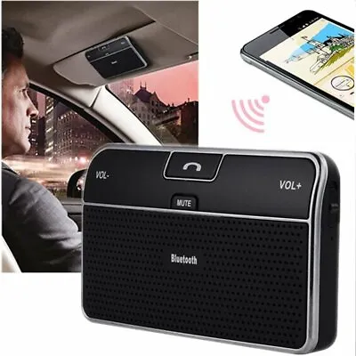 Car Kit Clip Hands Free Multipoint Wireless Bluetooth 4.0 Speakerphone Speaker • $23.55