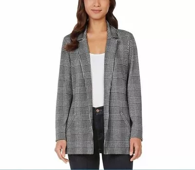 Matty M Ladies' Blazer Knit Black & White S. Open Front. New With Tag • $23.99