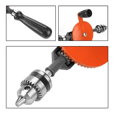 1/4 Portable Hand Crank Drill Mini Manual Drill With Double Pinions For UK AUS • £27.39