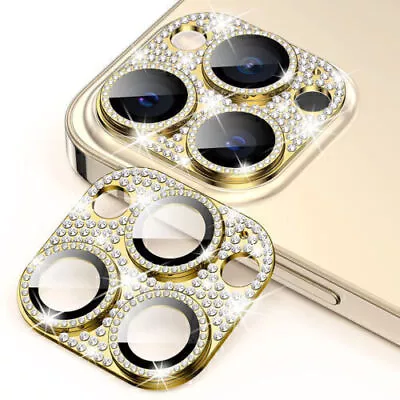 For IPhone 14Pro /14 Pro Max Full Cover Metal Diamond Camera Lens Protector Case • $7.95