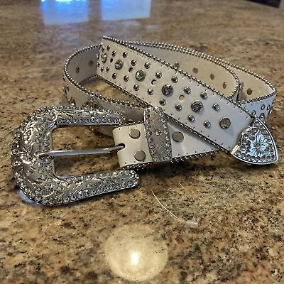 Belt Western Cross’s With Studs And Rhinestones Please Read Description For Size • $50