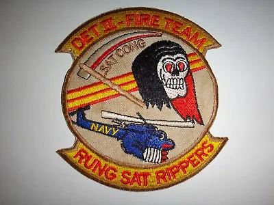 Vietnam War US Navy Helicopter Detachment II FIRE Team RUNG SAT RIPPERS Patch • $11.73