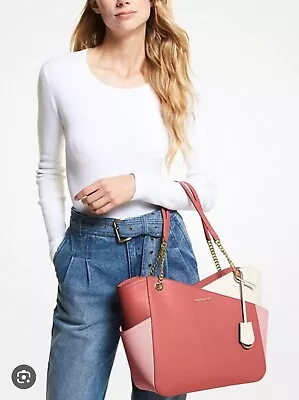 Michael Kors Jet Set Item LG X Chn Shldr Tote Tea Rose • $160