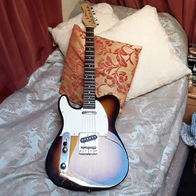 £80 • Buy Rocket Music Quality Telecaster Electric Guitar Sunburst Left Handed EXCELLENT