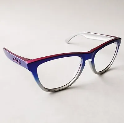 Oakley Frogskins Pink Blue Silver Fade Replacement Frame Only Authentic OO9013 • $74.95
