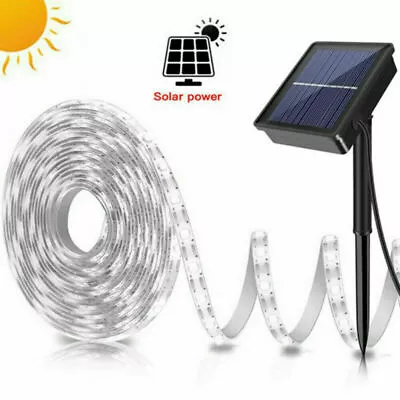 5M 150LED Solar Lights Strip RGB 2835 Flexible Tape Outdoor Garden Decor Lamp UK • £13.49