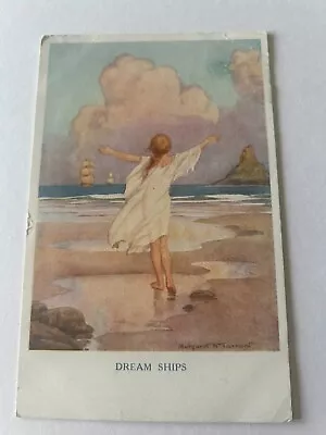 Margaret W. Tarrant: Printed Postcard Titled  Dream Ships  C. 1920s (Medici Soc) • £2.99
