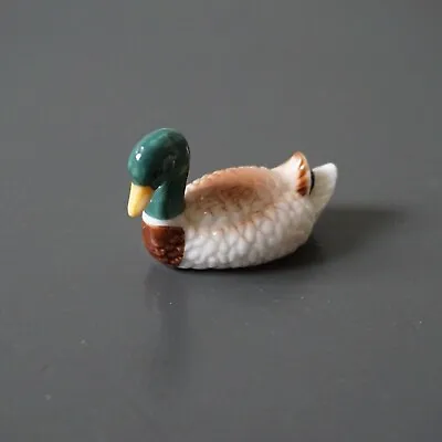 Vintage Bug House Miniature Duck Figurine Porcelain Japan • $7