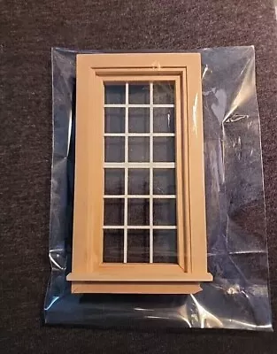 Dollhouse Miniature Window Frame With Acrylic Pane 1:12 Scale NEW W/Flaw • $4.99