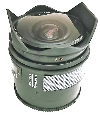 Minolta AF 16mm F/2.8 (22) Fisheye Lens Excellent No. 20301010 • $182