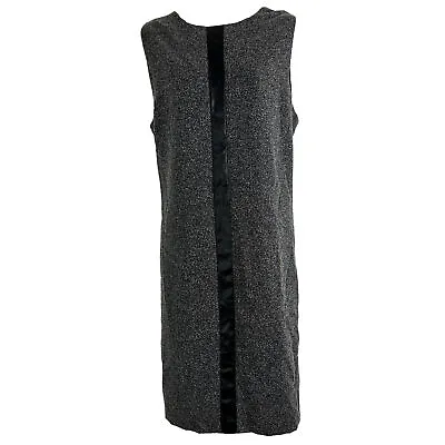 Amanda Smith Dress Women's Large Gray Shift Sleeveless Crew Neck Knee Length • $19.49