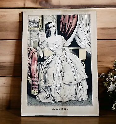 Antique N. Currier Lithograph  Alice  • $32.39