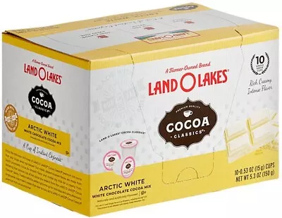 Land O Lakes Arctic White Chocolate Hot Cocoa Mix - Includes 10 K-Cups • $8.99