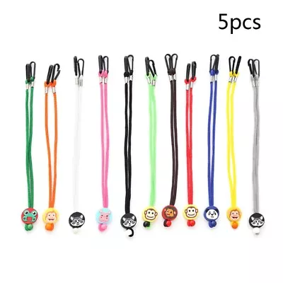 5 Pack Face Mask Lanyards For Kids Face Covering Holder Strap Adjustable Button • £5.15