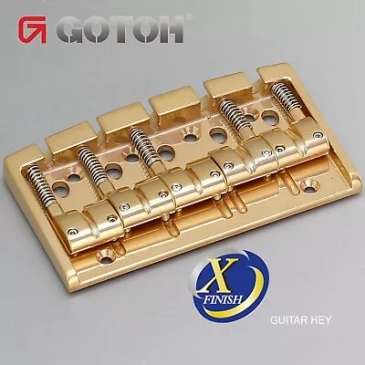 NEW Gotoh 404BO-5 5-String Bass Bridge MULTI TONAL Brass Saddles X-FINISH-GOLD • $99.95