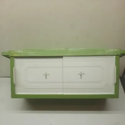 Vintage Mid Century Modern Green Plastic Bathroom Medicine Cabinet. 18x7x6 • $75