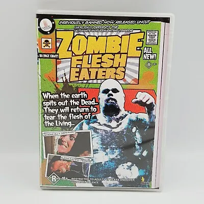 ZOMBIE FLESH EATERS (DVD 1979) Lucio Fulci Horror Rare Uncut -  Region 4 • £18.59