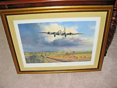 B17 Mission Completed By Robert Taylor  441/1000 6 Pilot Signatures Framed • $370