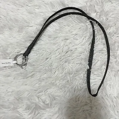 New Vera Bradley Gray Heather Iconic Lanyard Grey Id Holder Thin Key Nwt • $8.99