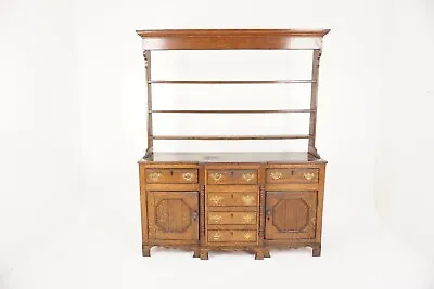 Victorian Oak Welsh Dresser (Anglesey) Sideboard Buffet & Hutch Wales 1840 H945 • $1917.50