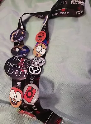 Walking Dead Lanyard 2017 W 11 Various Pins BattlefieldEarth Ok K.O. DC. L 123 • $22