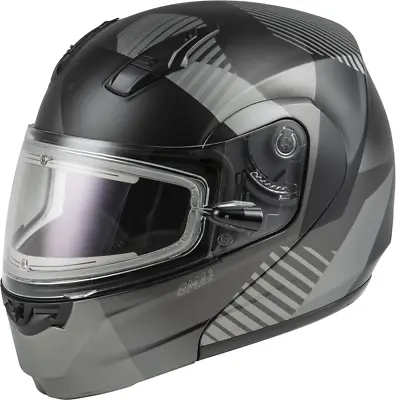 GMAX MD-04S Modular Snowmobile Helmet W/ Electric Shield - XL - Silver/Black • $239.95