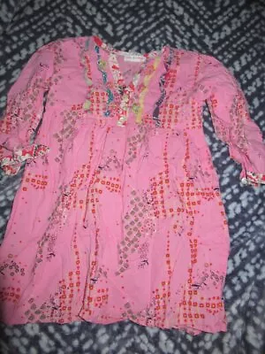 Euc Mimi & Maggie Pink Tiny Flower Dress  Girls 4 Free Ship USA • $14.99