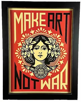 Shepard Fairey - Make Art Not War (2016) Framed Poster Print • $60