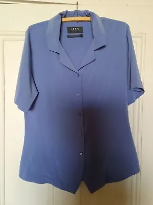 City Collection Workwear Corporate Aerocool Shirt. Sz:8. Blue. Ex Cond • $11