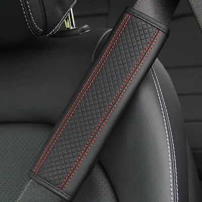 Black&Red Car Seat Belt Parts Shoulder Strap Pad Cover Protector Car Accessories • $8.35