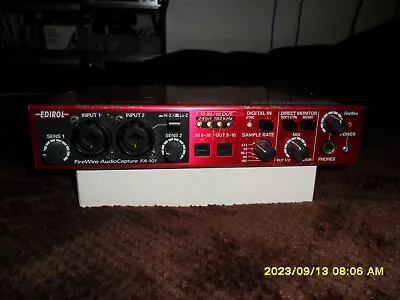 Cakewalk Edirol (roland Fa101) Firewire Audio Interface - Very Good Condition • £95