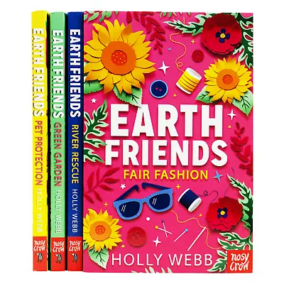 Earth Friends Series By Holly Webb: 4 Books Collection Set -Ages 7-12 -Paperback • £16.95