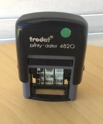 £12.99 • Buy TRODAT Printy Dater Stamp Printed Date Stamp 4820 Black - Till End Of 2024