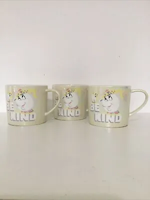 Beauty & The Beast Ceramic Mugs Mrs Potts Coffee Mug - Set Of 3 - NEW • £9.99