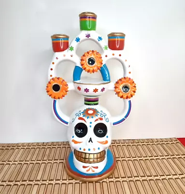 Day Of The Dead Ceramic Calavera Candle Holder Sugar Skull 2015 Target • $21.99