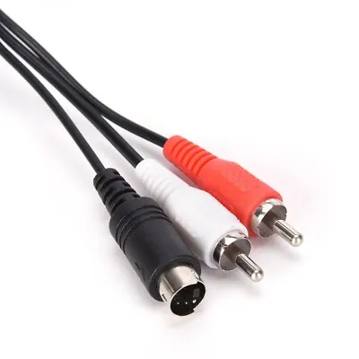 2 Phono-s-video To 2 Phono-s-video Video & Stereo Audio Cable 3m Cable New • £6.99