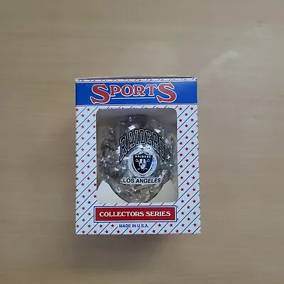 Los Angeles Raiders NFL Glass Christmas Ornament - New! • $12.99